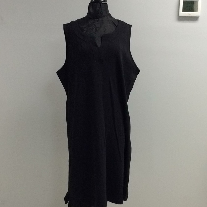 Talbots Black Sleeveless Cotton Dress